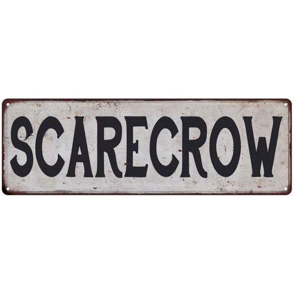 SCARECROW Vintage Look Rustic 6x18 Metal Sign Chic Retro 106180035065