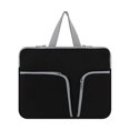 thumbnail image 1 of Funda impermeable para portátil Linyer, bolsa portátil, bolsa de transporte de bolsillo, protector, compartimentos reutilizables, almacenamiento empresarial, color negro, 11 pulgadas, 1 of 8
