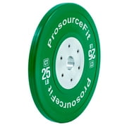 ProsourceFit Solid Rubber & Color Training Bumper Plates with Steel Inserts 10-55lb