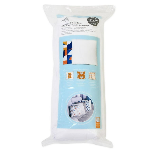 Forme de coussin premium,18” x 18”, carrée. Utilisation pour la décoration intérieure, projets d'artisanat