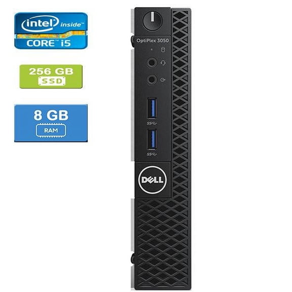 Used: DELL 3050 MICRO Intel Core i5-7500T 2.70 GHz, 8GB, 256GB SSD, Win 10 Pro
