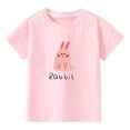 thumbnail image 1 of Akiihool T-Shirts pour Enfants pour Garçons T-Shirts à Manches Courtes pour Garçons T-Shirts d'Été à Col Rond pour Enfants Décontractés Basiques en Coton Unis Hauts (Rose, 3-4 Ans), 1 of 4