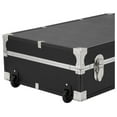 thumbnail image 5 of Seaside Style Heavy Duty 31" Under Bed Storage Trunk with Wheels & Lock, Closure Type, 30" L x 8.25" W x 18.25" H, Ideal Camp Dorm Room Trunk Footlocker Antique Black, 5 of 8