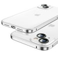 thumbnail image 1 of SaniMore Case for iPhone 14 (6.1" 2022), Aluminum Alloy PC Clear Frosted Shell [Lens Protective Ring] Shockproof Anti-fall Anti-fingerprint Rugged Skin-feel Shell for iPhone 14, Sliver, 1 of 9
