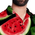 thumbnail image 5 of Watermelon Men's Hawaiian Button Down Printed Short Sleeve Summer Beach Shirts, 5 of 6