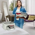 thumbnail image 6 of Sorbus Oxford Fabric Storage Bins: Stackable, Foldable Organizer Bags, with Clear Window (Set of 4), Gray, 6 of 7