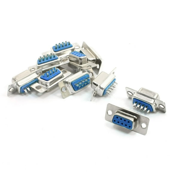 10 Pcs Solder Type DB9 9 Pin Female Cable Plug Connector for LCD