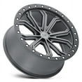 thumbnail image 2 of Black Rhino Trabuco 20X10 5X130 35Et 66.56Cb Matte Gunmetal W/ Black Ring & Silver Bolts Wheel, 2 of 3