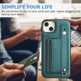 thumbnail image 7 of Nalacover Wallet Case for iPhone 15, Business PU Leather Unique Design Wristband Kickstand Credit Card Holder Slots Shockproof Scratch Resistant Phone Case for iPhone 15,Green, 7 of 7