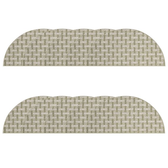 Furnish My Place Union Indoor/Outdoor Commercial Green Color Rug, Pet-Friendly, Home Decor Commercial Rug for Living Room, Bedroom, Wedding, Event, Made in USA, 18" x 36" Half Round - Set of 10