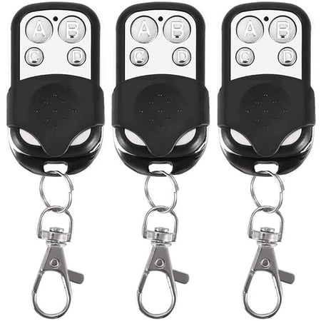 Set of 3 universal remote controls for automatic gates, 433 MHz fixed ...
