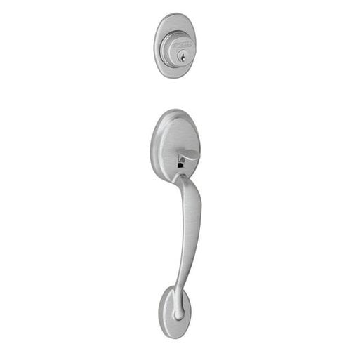 SCHLAGE F92-PLY Plymouth Dummy Exterior Handleset - Antique Brass, F-Series, Non-Locking
