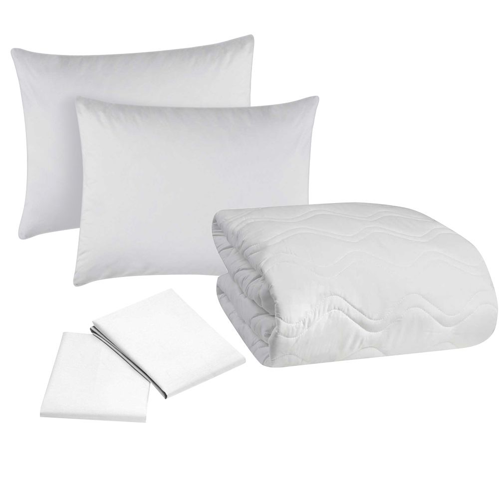 Dawn 5Piece Bedding Foundation Bundle, 1 Mattress Pad, 2 Pillows, 2