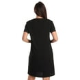 thumbnail image 3 of Just Love Short Sleeve Nightgown for Women – Cozy, Lightweight Sleepwear with Classic Design (Solid Black, 1X), 3 of 3
