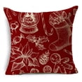 thumbnail image 1 of Fundas de almohada navideñas para el día de la nieve, 40/45/50cm, corona de Adviento, adornos de bolas de árbol, funda de almohada para sofá, decoración del hogar, 1 of 4
