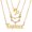 Gold Capricorn, variant on Women's Stainless Steel 3 PCS Constellation Charm Necklace Letter ZC Zodiac Astrology Collar Jewelry Gold Leo