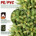 thumbnail image 2 of Demi Bonn 8ft Artificial Christmas Tree with 1612PVC/Mixed Branch Tips, 500L LED Lights & Premium Hinged Base, Memory Wire for Holiday Season, Green, 2 of 9