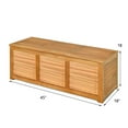 thumbnail image 3 of Costway 46 Gallon Deck Storage Acacia Wood Organization Toys Cushions Tools, 3 of 12