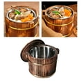 thumbnail image 6 of Esquirla Wooden Rice Bucket, Wooden Sushi Rice Bowl, Unique Tray with Lid, Sushi Wooden Barrel, Steamed Rice Barrel for Restaurant Cooking 18cm B, 6 of 8