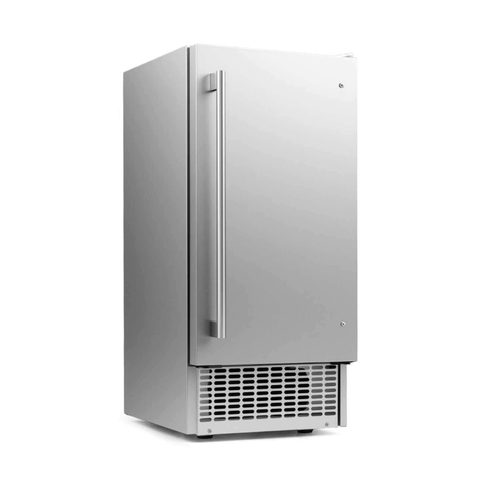 RUIE Commercial Ice Maker Machine 110 lbs/24H, Freestanding Undercounter Ice Machine with 25 lbs Storage Bin, Stainless Steel for Home Bar Cafe