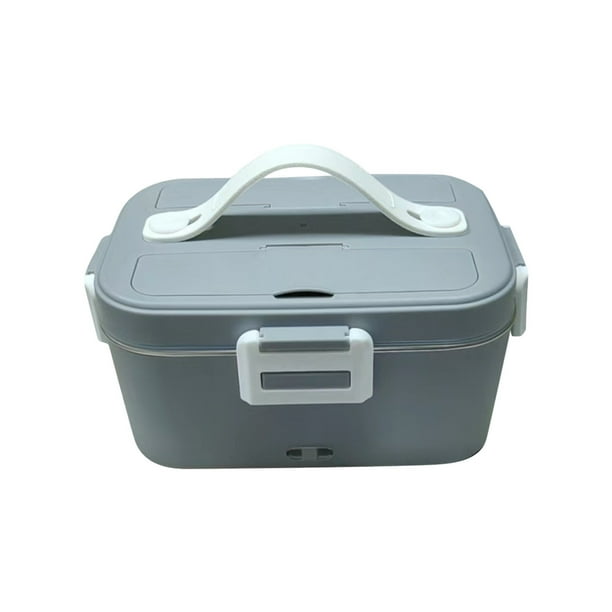 Pisexur Batería de cocina Fiambrera térmica portátil de 80 W y 1,8 L para camión, coche, oficina, casa y trabajo, 12/24/110 V, 3 en 1, con tenedor y cuchara. para la cocina del hogar