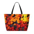 Noikeo Marigold Flowers In Different Colors for Large Beach Tote Bag