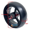 thumbnail image 2 of 4"x1.40" Wheelchair Caster Wheel With Black Aluminum Rim, Soft Roll Tire and 5/16" Bearings, 2 of 2