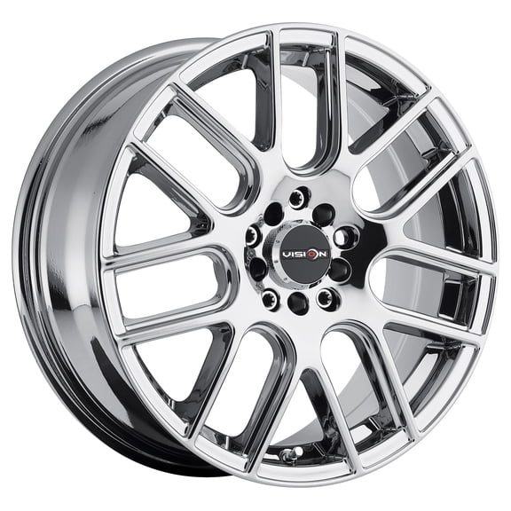 20x8.5 Vision 426H Cross Chrome Wheel 5x4.5 (40mm)