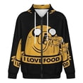 thumbnail image 4 of Adventure Time Jacket Casual Oversized Hoodie Stylish Zipper Hooded Sweatshirt Warm Loose Outerwear 5XL, 4 of 8
