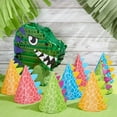thumbnail image 3 of BLUE PANDA Dinosaur Party Hats - 24 Pack, Multicolor T-Rex Cone, One Size Adjustable - Birthday & Party Hats for Kids & Toddlers, 3 of 10
