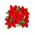 thumbnail image 2 of Luoshdecor Christmas Decorations Artificial Poinsettia Bouquet,Indoor & Outdoor Decor for Home Porch Garden,Ideal Gift for Women, 2 of 9