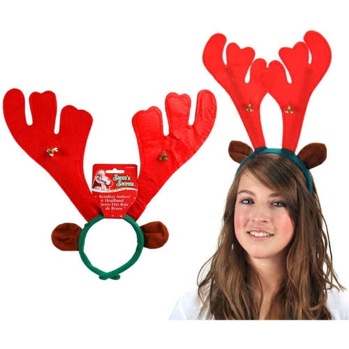 Christmas Reindeer Antlers Headband with 2 Bells 15" Height 1 Pc/Pack