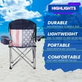 thumbnail image 6 of CozyBox 2 Pack Premium Portable Folding Chairs with Can Cooler and Storage Pocket -[USA Flag 2 Pack], 6 of 7