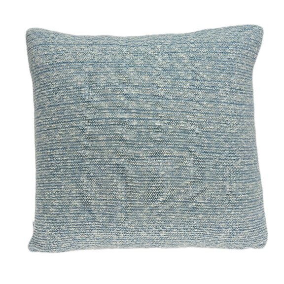 Parkland Collection Tobi 20x20" Solid Cotton Throw Pillow in Blue/Off White