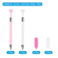 thumbnail image 3 of Uxcell Diamond Art Pen with Wax, Diamond Art Accessories 2Pcs Refillable Wax Pen with 16Pcs Wax, Pink White, 3 of 5