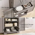 thumbnail image 6 of ACCOHOHO 72" Tall Kitchen Pantry Cabinets, Farmhouse Storage Cabinet with Barn Door, Drawer & Adjustable Shelves for Kitchen, Dining Room, Bathroom, Rustic Grey, 6 of 7