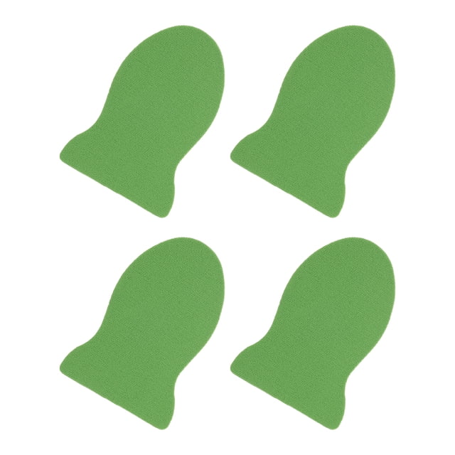 Unique Bargains Mobile Gaming Finger Sleeve Controller Finger Thumb Sleeve, Silver Cloth Anti-Sweat Breathable Green, 2 Set