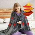 thumbnail image 2 of Luxury Microplush Fleece Blanket, Soft Lightweight Blanket, Perfect for Year-Round Comfort, Easy Care Machine Washable, Grey, 150 x 85 Cm, 2 of 5