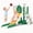 Green Yellow, variant on DKMOCO 6-in-1 Toddler Slide, Climber Slide PlaySet with Basketball Hoop, Telescope & Anti-Slip Pads, Indoor Outdoor Playground Age 1-3, White Gray