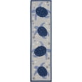 thumbnail image 2 of Nourison Aloha Indoor/Outdoor Navy Blue 2' x 6' Area Rug (2x6), 2 of 8