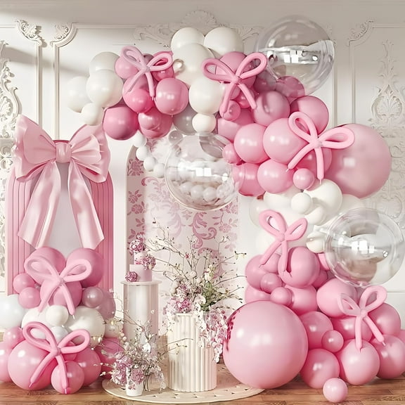 118pcs Pink White Latex Balloons Garland Arch Kit for Party Backdrop Decoration