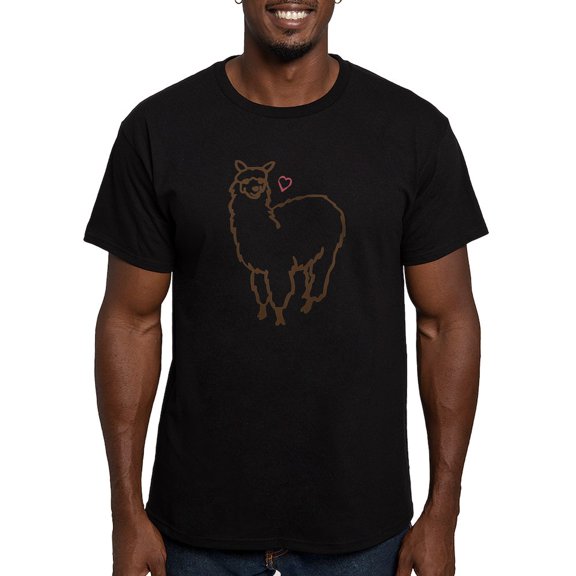 CafePress - Cute Alpaca Men's Fitted T Shirt (Dark) - Men's Fitted T-Shirt