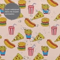 thumbnail image 3 of Rateoe Hamburger Pizza Coke Shower Curtain - Fancy Bathroom Shower Curtain Sets - Waterproof Shower Curtain with Hooks with 12 Plastic Hooks 72x72 Inches, 3 of 5