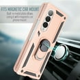 thumbnail image 3 of Value Pack + for Samsung Z Fold 3 5G Ring Hybrid Phone Case Magnet Mount Ready Grip Grids Kickstand Slim Shock Bumper Cover, 3 of 4