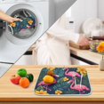 thumbnail image 3 of Yayeee Drying Mat for Kitchen Counter Dishes Microfiber Coffee Decorative Pad, Yellow Floral Flamingo, 3 of 9