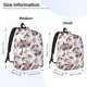 thumbnail image 2 of Disketp Koi Fish print Canvas Backpack Lightweight Travel Daypack Student Rucksack Laptop Backpack-Small, 2 of 5