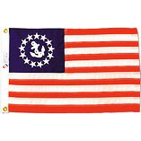 12x18 Inch Yacht Boat Ensign Nautical US American Flag Fully Sewn Double Sided US Made