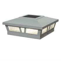 Solar Post Caps Outdoor - 6x6 Aluminum Fence Lights - Warm White LED - Set of 2 - Garden Post Light