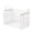 white-1, variant on 8x8x8in Transparent Storage Box with Handle Stackable Foldable Organizer for Clothes Books Comics Toys Home Closet Bedroom Storage Container