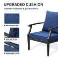 thumbnail image 5 of TerraRelax 4 Piece Outdoor Patio Furniture Set, Oversized Metal Conversation Set with High Back & Deep Seating, Water-Repellent Cushions, Coffee Table for Porch, Deck, Backyard, Navy, 5 of 7
